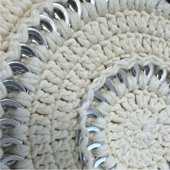 NWT GANNI disc-embellished crochet beret $195 main image 8